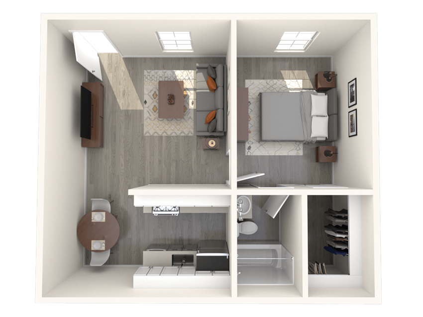 SITE Scottsdale Apartments A1 3D Floor Plan